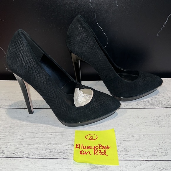 Shoemint Addie Suede Platform High Heels Size 6.5 - Picture 5 of 13